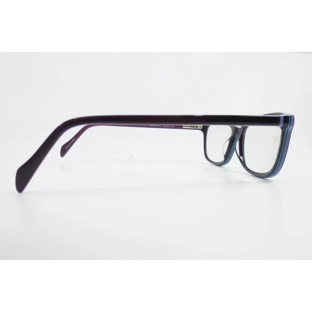 Laura Ashley Lily2 Dark Mauve Rectangular Eyeglasses Frames 53-16-135 PU 35605